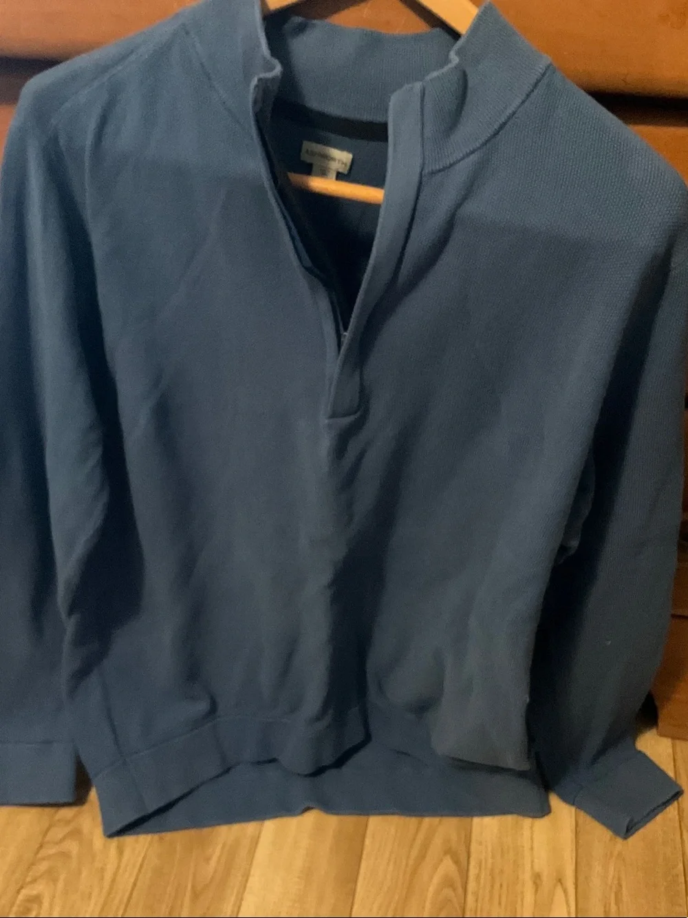 Ashworth Men's Navy Blue Quarter-Zip Sweater